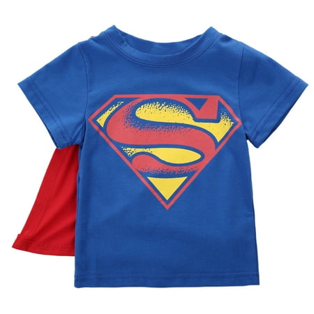 

Summer Kid Boys Baby Superman T-Shirt Short Sleeve Children Tee Costume