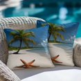 thumbnail image 4 of Throw Pillow Covers 20x20 Inch Set of 2 Palm Tree Starfish Decorative Pillow Covers Ocean Beach Cushion Cover Pillowcase for Sofa Couch Bed Home Decor, 4 of 9