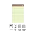 Staples 100 Recycled Narrow Ruled Perforated Notepads Canary 5" x 8