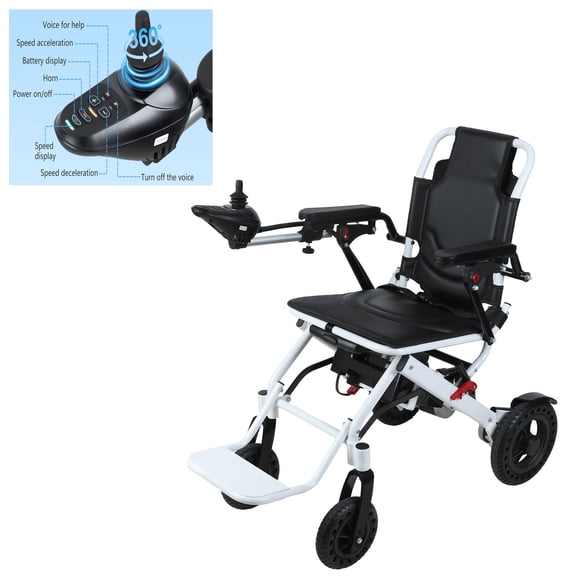  Trendix Lightweight Foldable Electric Wheelchair, 500W Motor, 12-Mile Range, Portable Power Wheelchair for Travel & Daily Use (Single Battery)