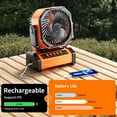 thumbnail image 3 of Ventilador LED para acampar con luz, batería recargable de 20000 mAh, 3 of 7