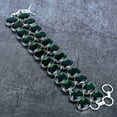thumbnail image 2 of Natural Chrome Diopside Gemstone Handmade 925 Sterling Silver Bracelet 7-8", 2 of 2