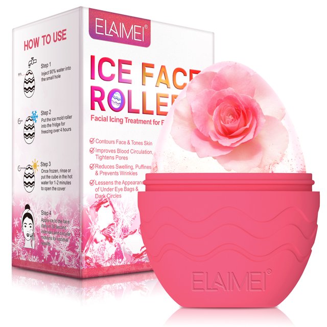 Hielo en forma de huevo de silicona Masaje facial en forma de huevo congelado para eliminar la hinchazón 4 colores opcionales
