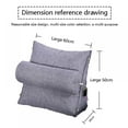 thumbnail image 5 of Back Wedge Cushion Pillow Wedge Shaped Reading and TV Pillow with Adjustable Neck Pillow & Removable Cover Phone Side Pocket for Home Bed Sofa Reading Resting, 5 of 10