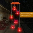 thumbnail image 3 of Solar Powered Wind Chimes Light, Cardinal Red Bird Wind Belles Lights Outdoor LED IP66 Waterproof for Yarden Garden Decoration, 3 of 9