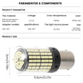 thumbnail image 3 of Bombillas De Luz De Señal De Giro 2 Piezas Lámpara Canbus Sin Errores 2100Lm 144Smd 3014 Bombillas Led Luces De Automóvil Bombillas De Lámpara Automáticas, Red-1156 Muyoka Hogar, 3 of 7