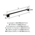 thumbnail image 6 of Amerock Blackrock Oil-Rubbed Bronze 24 inch (610mm) Towel Bar, 6 of 8