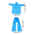 thumbnail image 2 of COMPUKAS Emergency Rain Poncho for Men and Women with Hood Transparent Plastic Clear Rain Coats Lightweight Portable Full Coverage Skyblue, 2 of 7