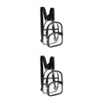 thumbnail image 3 of Minnieouse ajustable de PVC con : visible y conveniente para todos los días transparente de PVC informal con negra negro 2Conjunto, 3 of 6