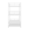 thumbnail image 5 of MODERNLUXE Metal Twin over Twin over Twin Bunk Bed with Trundle, 4 Beds in One, Antique White, 5 of 13