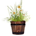 thumbnail image 2 of Wooden Bucket Barrel Planters Rustic Flower Pots Boxes Container with Drain Hole for Patio Garden, 2 of 6
