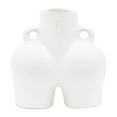 thumbnail image 5 of Sagebrook Home Ceramic 7" Half Body Vase, White, 5 of 8