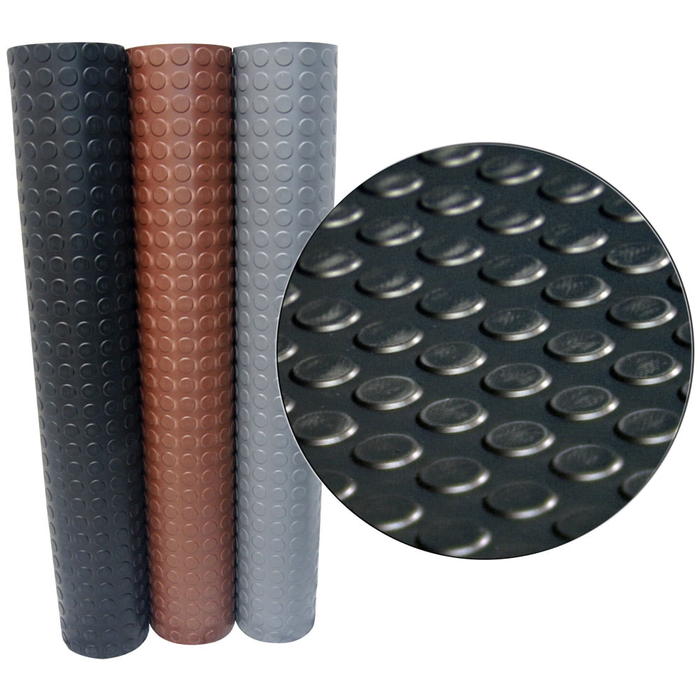 Goodyear CoinPattern Rubber Flooring 3.5mm x 36" x 8ft Black