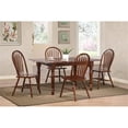 thumbnail image 4 of Andrews Arrowback Windsor Dining Side Chair Chestnut Brown Solid Wood Set of 2, 4 of 5