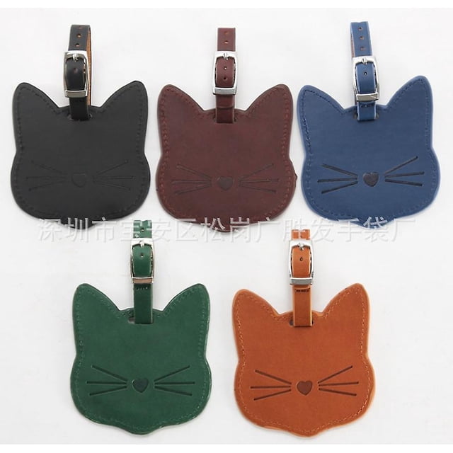 3pcs Luggage Tag Pu Leather Travel Tag Hanging Luggage Tag Travel Suitcase Tag