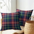 thumbnail image 2 of Christmas Tartan Pillow Covers 20x20 Set of 2 Navy Blue Green Red Plaid Print Decorative Outdoor Xmas Throw Pillow Cases Rustic Winter Holiday Decoration Farmhouse Sofa Couch Cushion Cover Bed Decor, 2 of 4