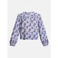thumbnail image 7 of Scenario Women's and Women's Plus Quilted Detail Long Sleeve Top, Sizes XS-4X, 7 of 7