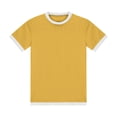 thumbnail image 4 of Camiseta informal de manga corta con cuello redondo y color liso para niños de 3 a 12 años, 4 of 9