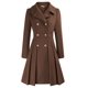 thumbnail image 1 of Abrigo GRACE KARIN para mujer, con doble botonadura, color marrón, talla S, 1 of 6