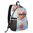 thumbnail image 2 of JIALIOU 14" Laptop Backpack Waterproof Airline Approved Stylish Casual Daypack for Travel Business College Work, Flamingo Balloon Rainbow, 2 of 8