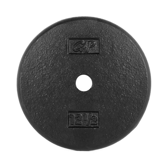 CAP Barbell - Standard Cast Iron Weight Plate, 12.5 lbs, Black