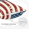thumbnail image 3 of Sikiie Vintage American Flag Print Plush Pillow Cover, Wrinkle-proof and Stain-resistant Pillow Protector without Pillow Core, Home Decoration-16"x24", 3 of 6