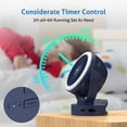 thumbnail image 4 of Battery Operated USB Desk Clip Fan with LED Light 10000mAh Rechargeable (Black), 4 of 9