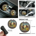thumbnail image 6 of Renewold Horse Wood Grain Sunflower 15 Pack Car Accessories Set, Universal Steering Wheel Rearview Mirror Cover Seatbelt Strap Pad Trash Can Mount Storage Pocket Cup Holders Keychain, 6 of 7