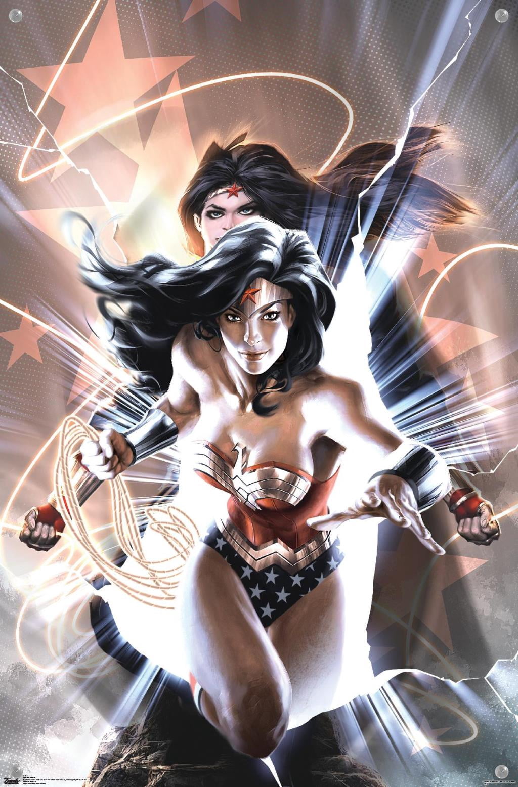 DC Comics - Wonder Woman Wall Poster with Push Pins, 14.725" x 22.375"