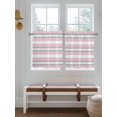 thumbnail image 6 of Pink Grey Stripe Half Window Curtains 24 Inches Long, Farmhouse Modern Art Striped Window Treatment Curtain Drapes, Short Curtains Tiers for Kitchen Over Sink, 27.5"x24", 2 Panels, 6 of 7
