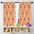 thumbnail image 5 of Blackout Kids Curtains,Orange Flaming Footballs Pattern Childrens Insulated Curtains Set Of 2,Bedroom Essentials,Toddler Room Decor 42"x54", 5 of 5