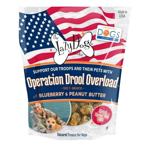 Lazy Dog Cookie 142009 5 oz Operation Drool Overload Soft Baked Blueberry & Peanut Butter Dog Treat