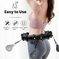 thumbnail image 5 of Iweighoola 28-Knots Smart Weighted Workout Hoop, 63-inch Infinity Hoop for Adults Weight Loss (Black), 5 of 8
