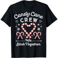 thumbnail image 2 of 100% Cotton Christmas Candy Cane Heart Holiday Family Matching Pajama PJ T-Shirt, 2 of 5