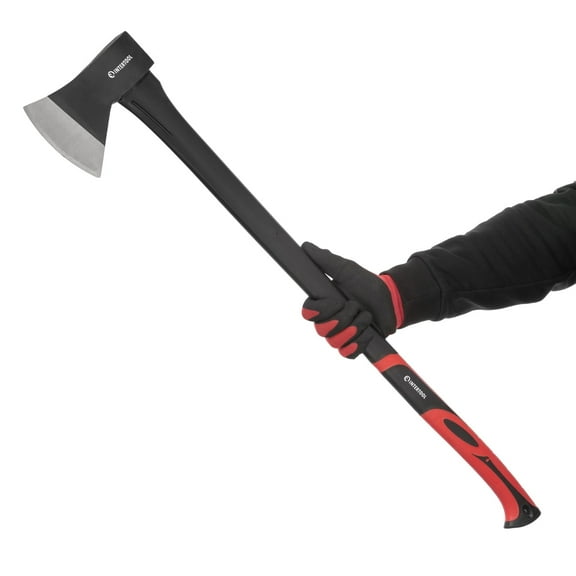 INTERTOOL 2.8 lbs Steel Chopping Axe with 35-inch Shock Absorbing Handle, Tree Felling Axe HT08-0264