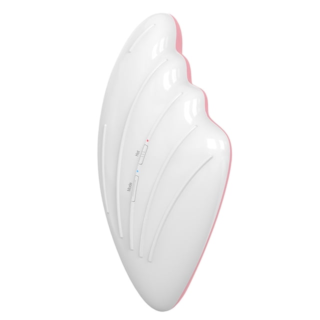 TFixol Postpartum Breast Massager with 6 Vibration Modes & 3 Heat Settings, Silicone+ABS, Rechargeable, Pink/Green, Compact Design for Lactation Support
