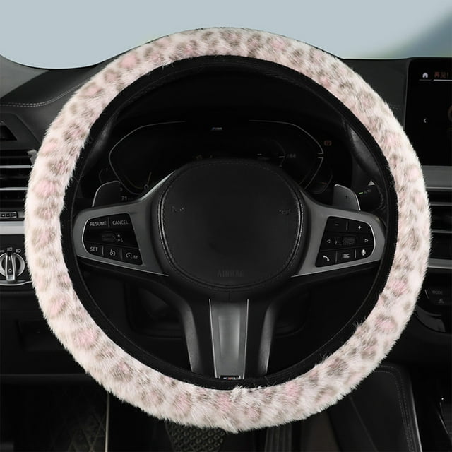 RKSTN Polyester steering wheel cover Polyester Car Steering Wheel Cover For Winter Warmth Without Inner Ring Elastic Steering Wheel Cover