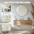 thumbnail image 3 of EDX 30" Wall Round Mirror with Crystal Clear Reflection, Convenient Hanging Hooks, and Premium Aluminum Alloy Construction, Black, 3 of 8