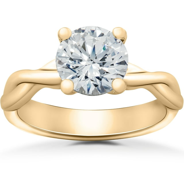 Grace Monture de Bague de Fiançailles Solitaire à Vigne Torsadée