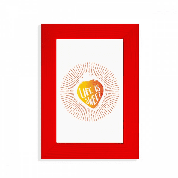 Sweet Line Strawberry Life Picture Display Art Red Photo Frame