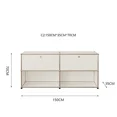 thumbnail image 1 of Gabinete lateral Medieval de lujo ligero USM, gabinete de almacenamiento, gabinete lateral de comedor, armario moderno Simple Ins Wind Metal de acero inoxidable, 1 of 4