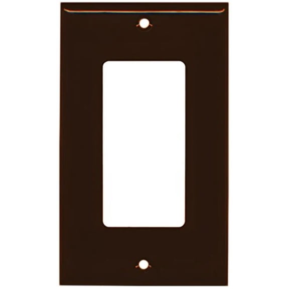 RiteAV Blank Wall Plate for Keystone Jacks - Brown 1 Gang Decorative