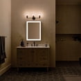 thumbnail image 3 of 55226BKFLU Kichler Lighting Gioe - 3 Light Bath Vanity-10.5 Inch Tall and 24.25 Inch Wide-Black Finish-Clear Fluted Glass Color, 3 of 9