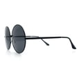 thumbnail image 6 of Iconic Hippie Oversized Round Circle Lens Boho Metal Rim Sunglasses All Black, 6 of 8