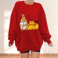 thumbnail image 1 of 2023 Chandail en Molleton de Mode pour Femmes 50 % de Rabais Liquidation Mode Automne Hiver Halloween Nain Citrouille Imprimé Décontracté Sport Col Rond Survêtements Manches Longues, 1 of 1