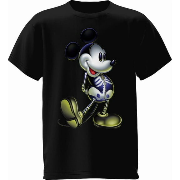 Disney Mickey Glow Bones Halloween Youth Tee Shirt, XS - XL (Boy's)