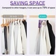 thumbnail image 6 of EasyPAG Velvet Hangers 60 Pack, Non-Slip Clothes Hangers, Suit Hangers with Shoulder Notches, Pants Bar, 360° Swivel Hook, Space-Saving, for Closet, Purple, 6 of 6