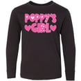 thumbnail image 3 of Inktastic Poppy's Girl Pink with Hearts Long Sleeve Youth T-Shirt, 3 of 5