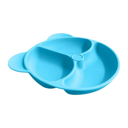 

Qepwscx Children s Silicone Dinner Plate All-in-one Divided Food Supplement Suction Cup Bowl Tableware Clearance