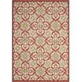 thumbnail image 2 of Nourison Caribbean Indoor/Outdoor Ivory/Rust 5'3" x 7'5" Area Rug, (5x7), 2 of 6